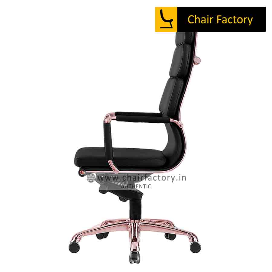 James Soft Pad Rose Gold High Back Conference Room Chairs